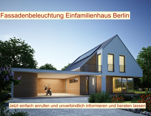 Fassadenbeleuchtung Einfamilienhaus Berlin