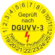 DGUV V3 Prüfplaketten