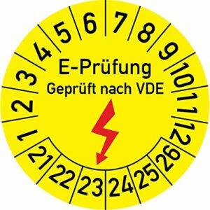Prüfplaketten DGUV V3 DIN VDE 0701/0702 Termin Prüfung Elektro Betriebsmittel 